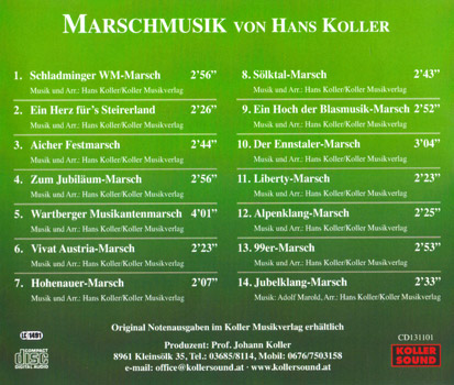 Marschmusik von Hans Koller